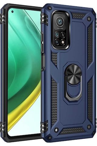 Xiaomi Mi 10T Pro 5G Kılıf Zore Vega Yüzük Standlı Zırh Kılıf