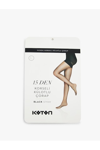 Koton Külotlu Çorap 15 Den Siyah 5wak80019aa Siyah