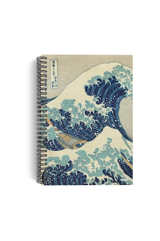 Katsushika Hokusai/the Great Wave Off Kanagawa,1829 / Spiralli Defter 05 / A5 / Çizgisiz / 100 Sayfa