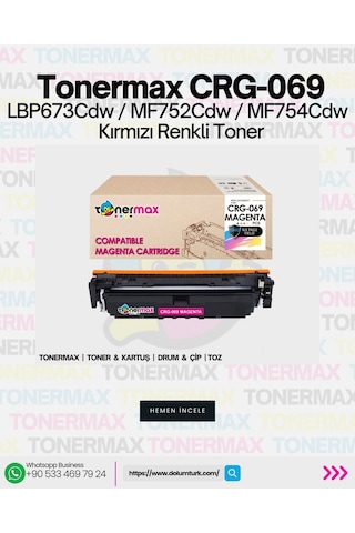 Canon Crg-069 Uyumlu Toner Kırmızı - Çipli / 5094c002 /lbp673cdw /mf752cdw /mf754cdw