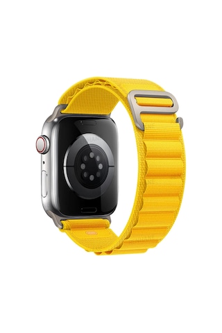 Gld-spt- Newface Apple Uyumlu Watch 42mm Mountain Kordon - Sarı