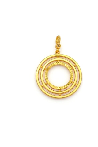 Altın Kaplama İmitasyon Ajda Model Yarım Çerçeve İçi Boş Kolye Ucu Tgr-730 Altın