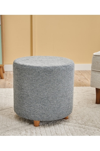 Favora Mario Ahşap Ayaklı Puf - Gri Gri