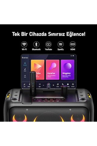 Ikarao Break X1 460 W 13.3" Karaoke Bluetooth 5.3 Hoparlör Seti
