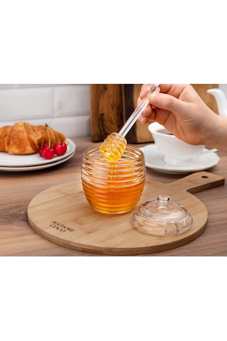 Madame Coco Lorenzo Kaşıklı Cam Bal Kavanozu 240 ML - 1kkvnz0114240 Ml-std