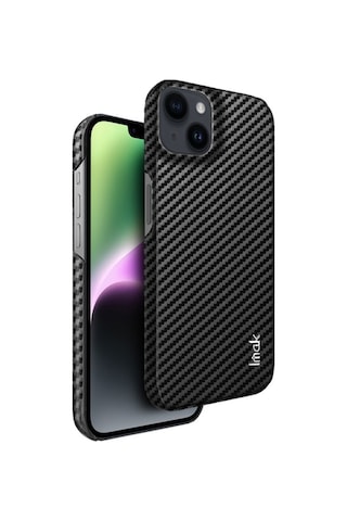 Apple Uyumlu iPhone 14 İmak Ruiyi Serisi Karbon Fiber Pu + Pc Telefon Kılıfı