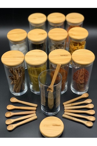 Bambum Zolla Prestige 24 Parça Kaşıklı Baharatlık Kahverengi