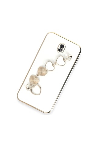Newface Samsung Galaxy Uyumlu J7 Pro / J730 Kılıf Esila Silikon Glblseme - 42 - Beyaz