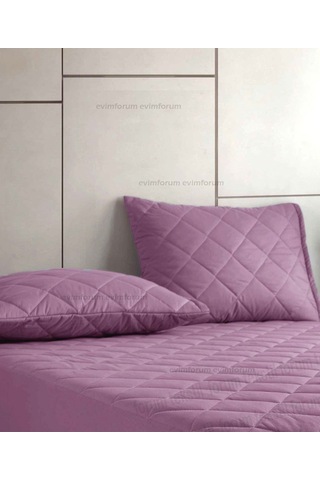 Formeya Pamukkale Alez Lila %100 Pamuk Kapitone Yastık Koruyucu Alez 2 Adet 50X70