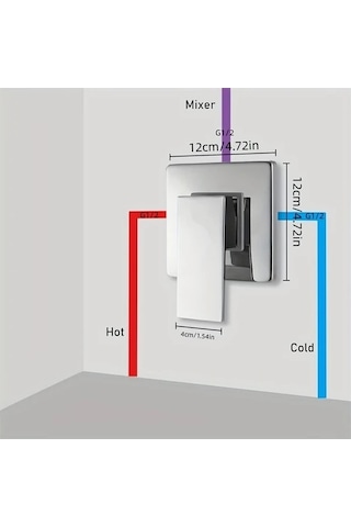 Fastbuy Challenger Elektrokaplama Krom Duş Seti: Montajlı Duş Başlığı & Duvara Monte Musluk, Xn 2827c Krom Krom