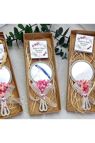 Kutulu Ayna Ve Çikolata Söz Nişan Nikah Şekeri Hediyelik 25 Adet