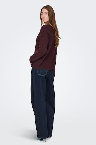 Only Onlcamilla Regular Fit V Yaka Kazak Kadın Kazak 15204588 Vişne