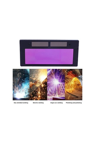 Flybuy Pratik Güneş Enerjili Otomatik Kararan Kaynak Maskesi, Yüz Koruması, Kaynak Kaskı Lensi, Cr927 Pil, Siyah, 10,8x5,0 Cm