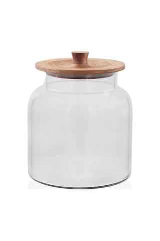 The Mia Madera Kapaklı Saklama Kavanozu 23x20x20 Cm