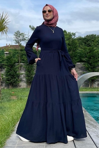 Rabia Şamlı Asil Lacivert Elbise Lacivert