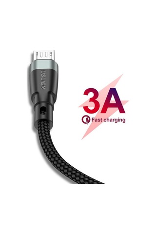 Uslıon MikroUsb Kablosu 3a Hızlı Şarj Şarj Cihazı Microusb Kablosu Android Cep Telefonu Tel Kablosu 0.5m Kırmızı