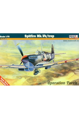 Mistercraft D192 1/72 Supermarine Spitfire Mk.vb Savaş Uçağı Plastik Model Kiti
