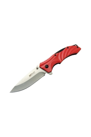 4312 Kırmızı Kamp Çakı 20cm - Yarı Otomatik, Kemerlikli