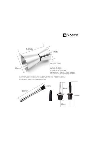 Vosco Kokteyl Shaker Seti 7 Parça