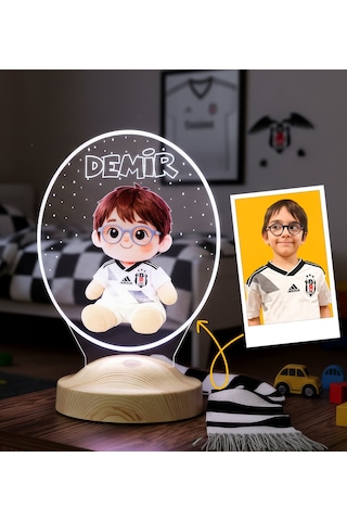Çocuk Fotoğrafından Peluş Lambaya Dönüşen Kişiye Özel Led Lamba Yapay Zeka Destekli Renkli Çocuk Odası Hediyesi