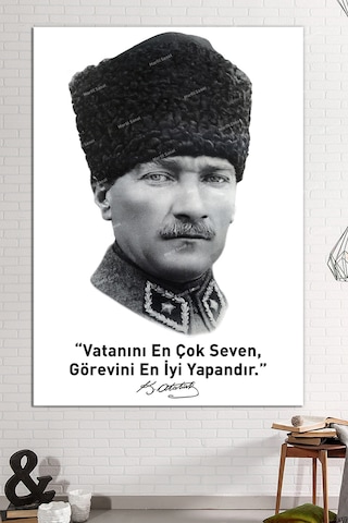 Ataürk Makam Panosu Mustafa Kemal Atatürk Makam Tablosu (8 Farklı Ölçü) 70 x 100
