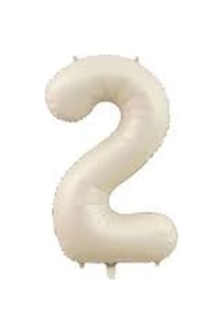 2 Yaş Bej Renk Folyo Balon 34 Inc 86 Cm Çok Renkli