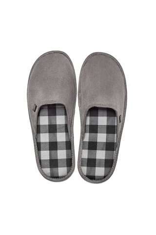 Twigy Ekose Erkek Ev Terliği Gri 41/46 AA0560 Gri