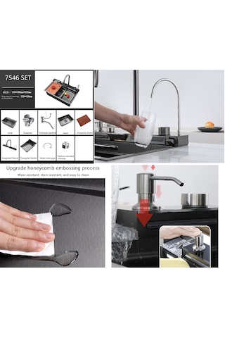 Dijital 304 İthal Akıllı Eviye Ve Batarya Seti Antrasit Gri