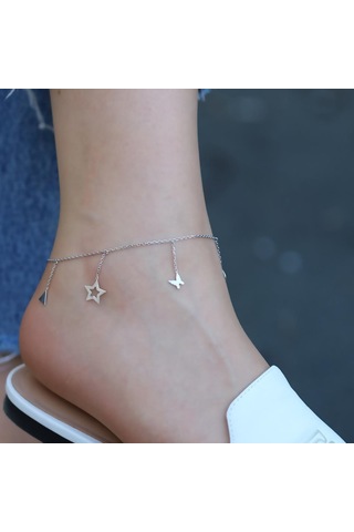 Şans Figürlü Gümüş Halhal Gümüş