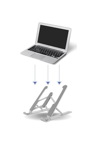 Büro Ev Ofis Bilgisayarı İçin Katlanır Ayarlı Plastik Dizüstü Notebook Yükseltici Sehpası