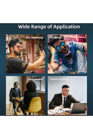 Kangvka Insta360 One X2/x3/rs 1-ınch 360 Uyumlu Mc490 Panoramik Spor Kamera Kolluk Mikrofonu - Tüm Yönlü Ses Alımı, Type-c Bağlantı Siyah