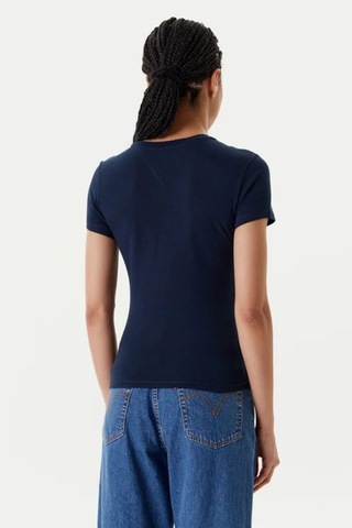 Tommy Jeans Tjw Slım Essentıal Logo2 Tee Ext Lacivert