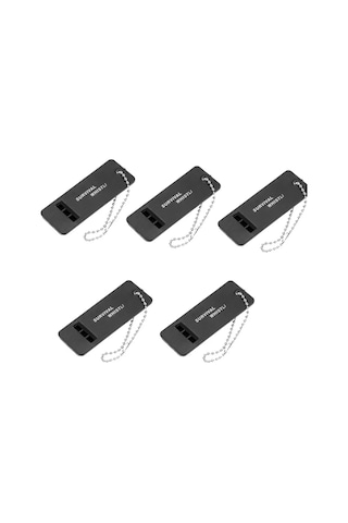 Konesam 5 Adet Siyah Plastik Çok Frekanslı İtfaiye Sistemi, Dağcılık Ve Kamp İçin Yüksek Sesli Acil Durum Sinyal Sistemi Çok Renkli