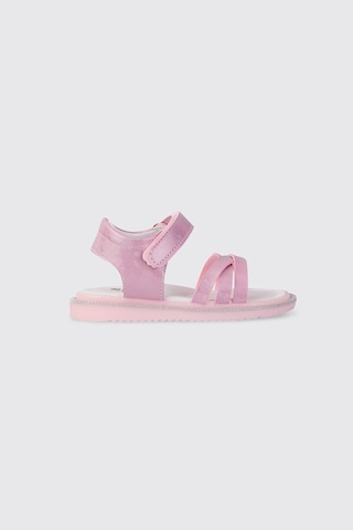 Panço Kız Bebek Pembe Sandalet 2612gb10021