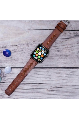 Apple Watch Uyumlu Deri Kordon 42-44-45mm Rst2ef Boras Diğer