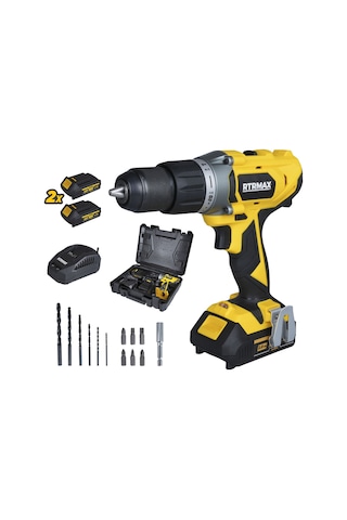 Rtrmax RTX1820 Şarjlı Darbeli Matkap 50 Nm 2x2 Ah Çift Akü X-Lion