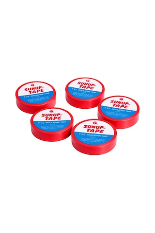 Sn-27920 Kırmızı 0.13x18mm İzole Pvc Elektrik Yalıtım Bant 5 Li Paket