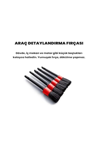 5li Araç Yıkama Fırçası Seti