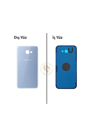 Samsung Galaxy A7 2017 A720 Mavi Renk Arka Kapak Arka Cam Batarya Kapağı Pil Kapağı Lazer Kesim Back Cover Galaxy A7 2017 Uyumlu