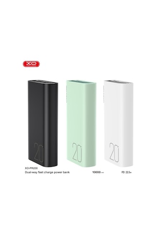 20000mah 22.5w Hızlı Şarj Destekli Çift Usb Ve Type-c Çıkışlı Led Göstergeli Powerbank Beyaz