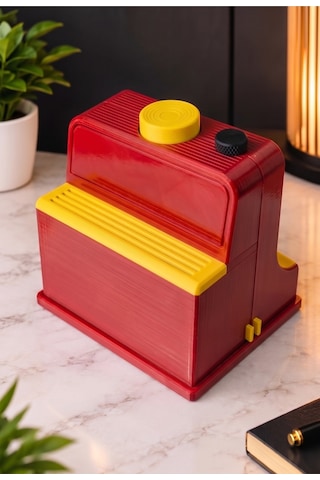 Sincara Home Coffee Print Kahve Üzeri Desen Yapma Makinesi Latte Art Ve Kahve Köşesi Aksesuarı 3d Baskı Kahve Sunumuna Yeni Bir Devrim Kırmızı - Sarı
