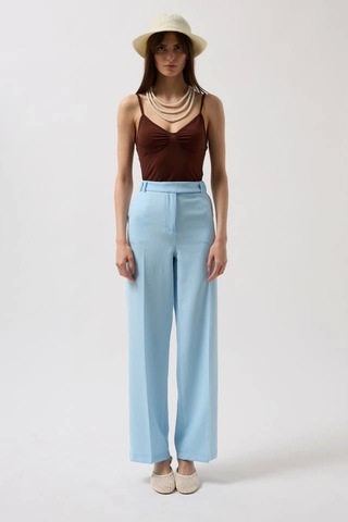 Defymoda Bel Kemerli Pantolon Bebe Mavi
