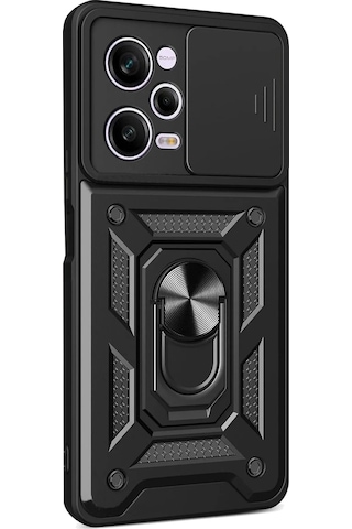 Xiaomi Redmi Note 12 Pro 5g Kılıf Pars Lens Sürgülü Yüzüklü Standlı Korumalı Kılıf