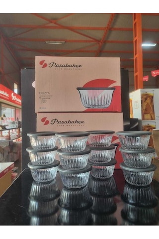530146 Frezya Saklama Kabı Gri Kapaklı 12 Li Şeffaf