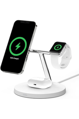 Belkin Boostcharge Pro 3in1 Qi2 15 W Magsafe Şarj Standı