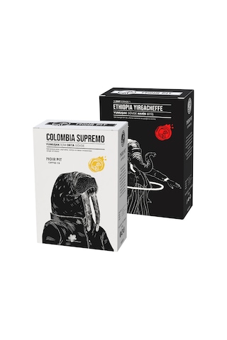 Noir Pit Coffee Co.colombia Supremo Ve Ethiopia Çekirdek Kahve 2x250 G Diğer