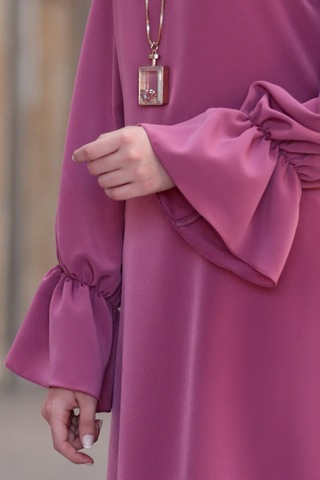 Feryal Büyük Beden Pantolon Tunik Tesettür Takım Gülkurusu