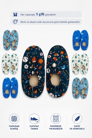 Muggo Baby Kaymaz Tabanlı Unisex Bebek Çocuk Deniz Ayakkabısı Ve Havuz Patiği Mavi