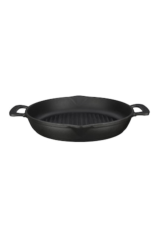 Lava Döküm Izgara Tavası 32 CM Çift Kulplu