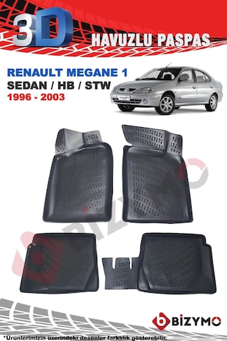 Renault Megane 1 Sedan Hb Stw 1996-2003 3D Paspas Takımı Bizymo